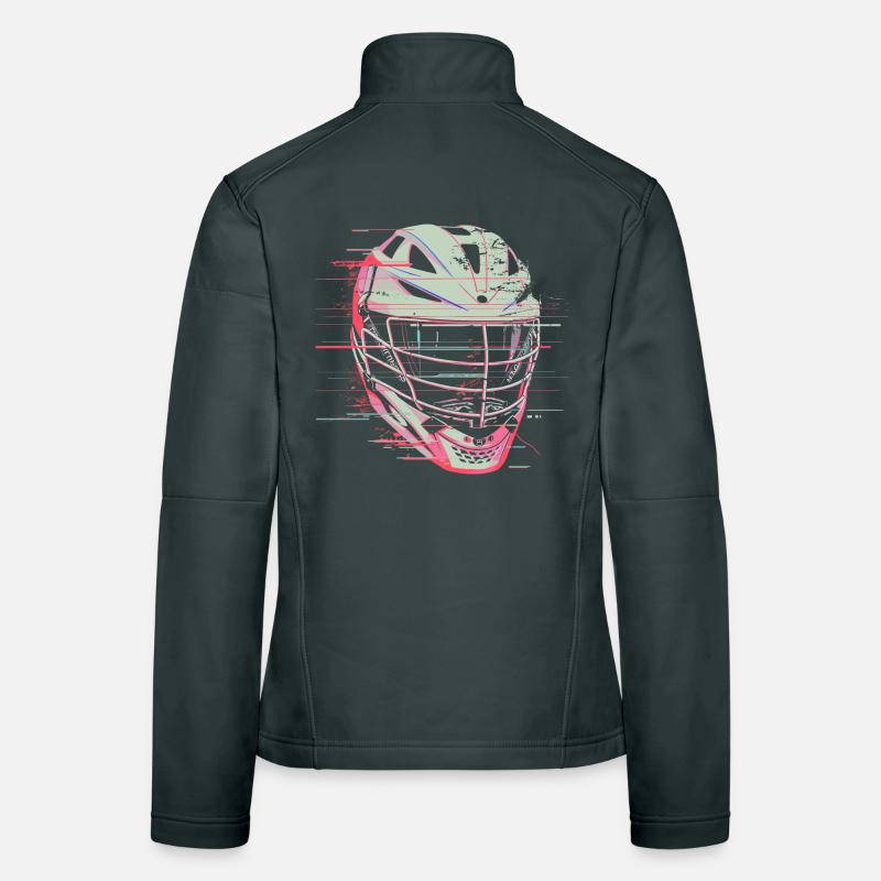 Lacrosse Helmet Graphic Women's Softshell Jacket