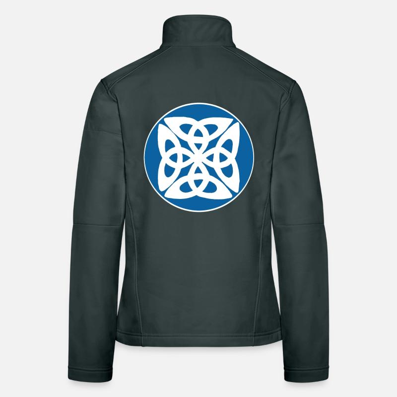 Blue Celtic symbol Women's Softshell Jacket