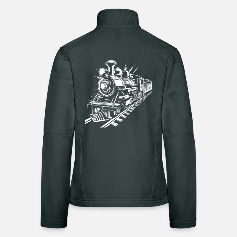 Graphique ferroviaire Veste en tissu softshell Femme