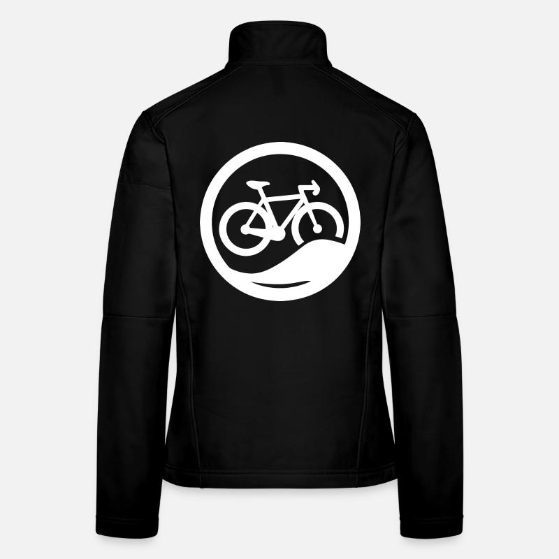 Fahrrad Zeichnung - Frauen Softshelljacke - Schwarz