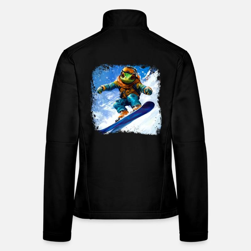 Snowboard Caméléon Veste en tissu softshell Femme