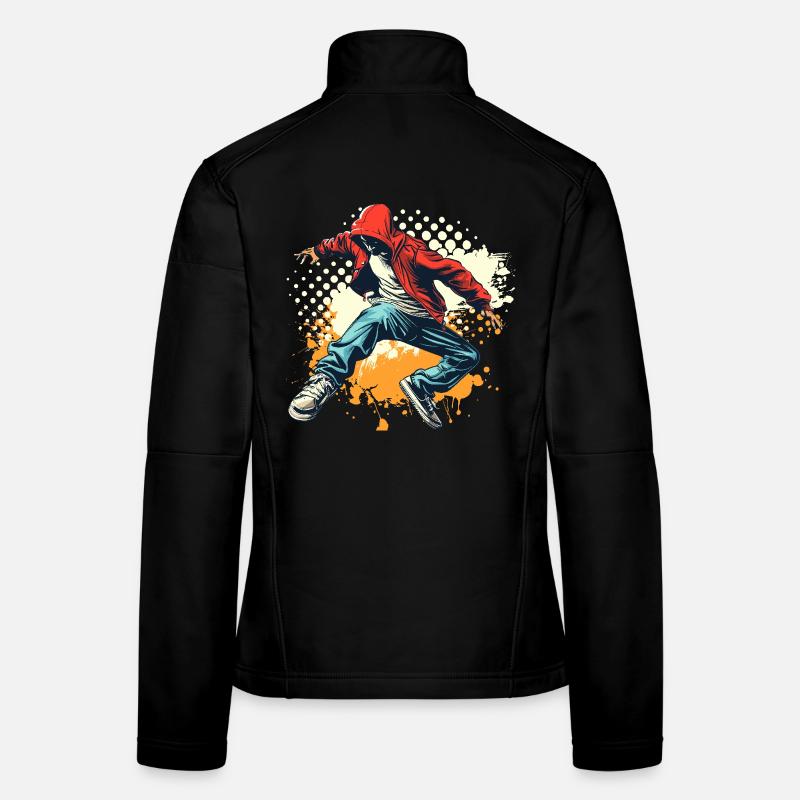 Graphique Breakdancer Veste en tissu softshell Femme