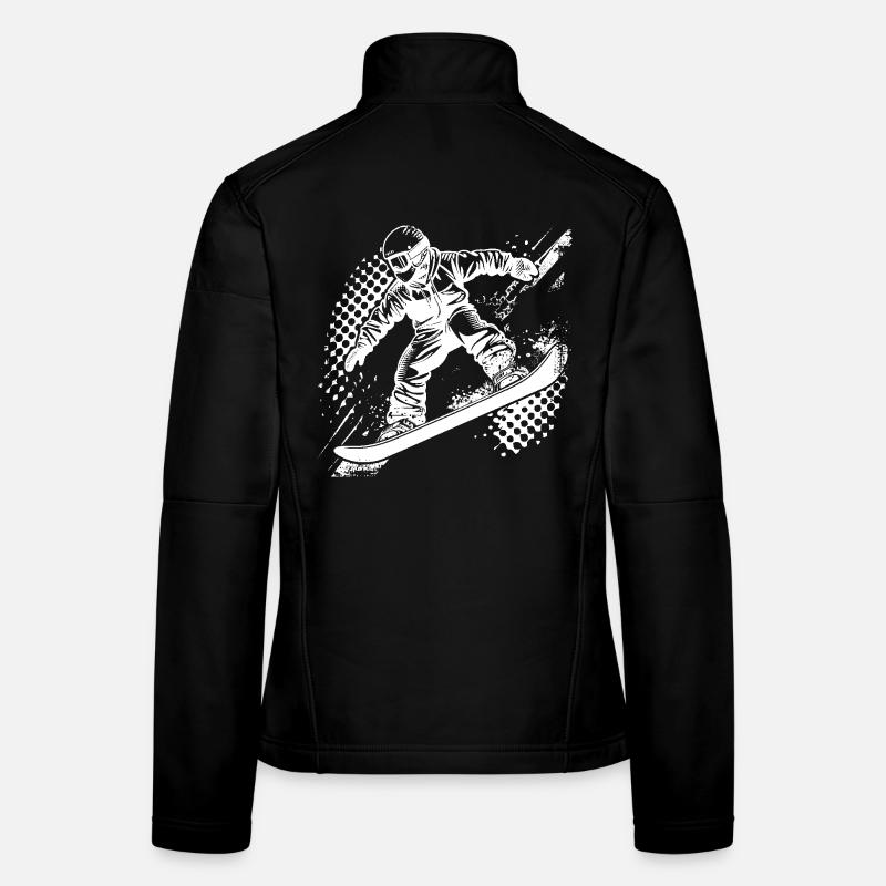 Dessin de snowboarder Veste en tissu softshell Femme
