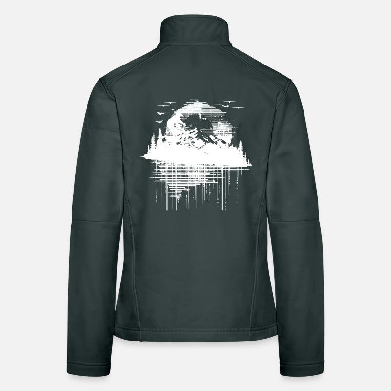Mountain Biking Drawing Women's Softshell Jacket