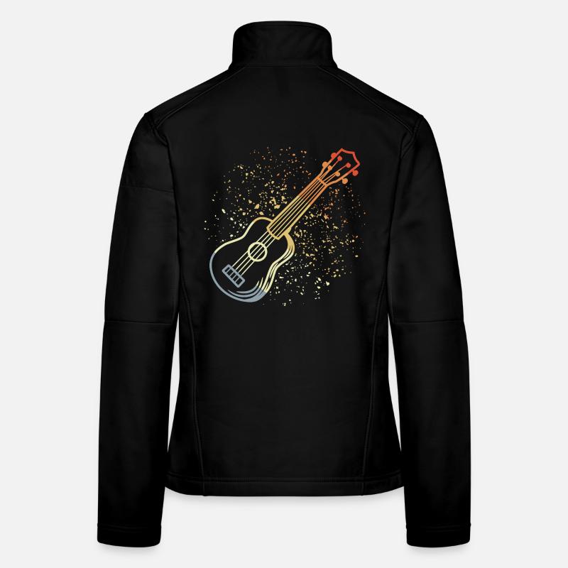 Ukulélé vintage Veste en tissu softshell Femme