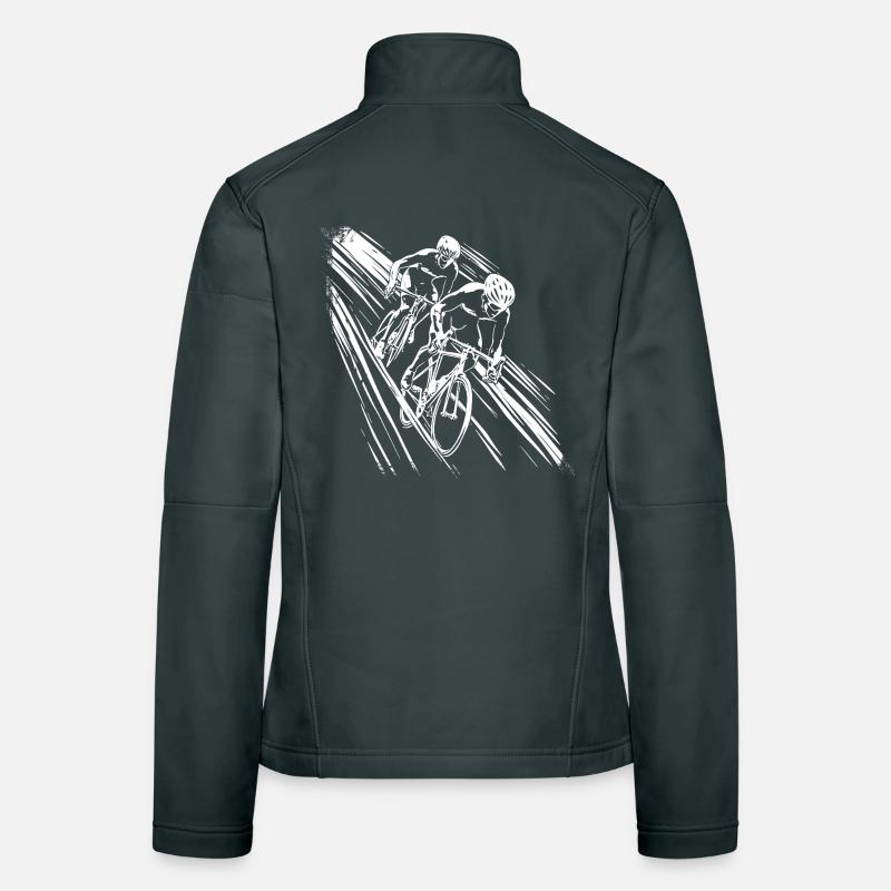 Radfahrer Grafik Frauen Softshelljacke