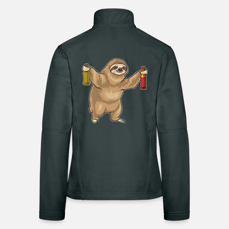 Sloth Bottle Beer Women's Softshell Jacket
