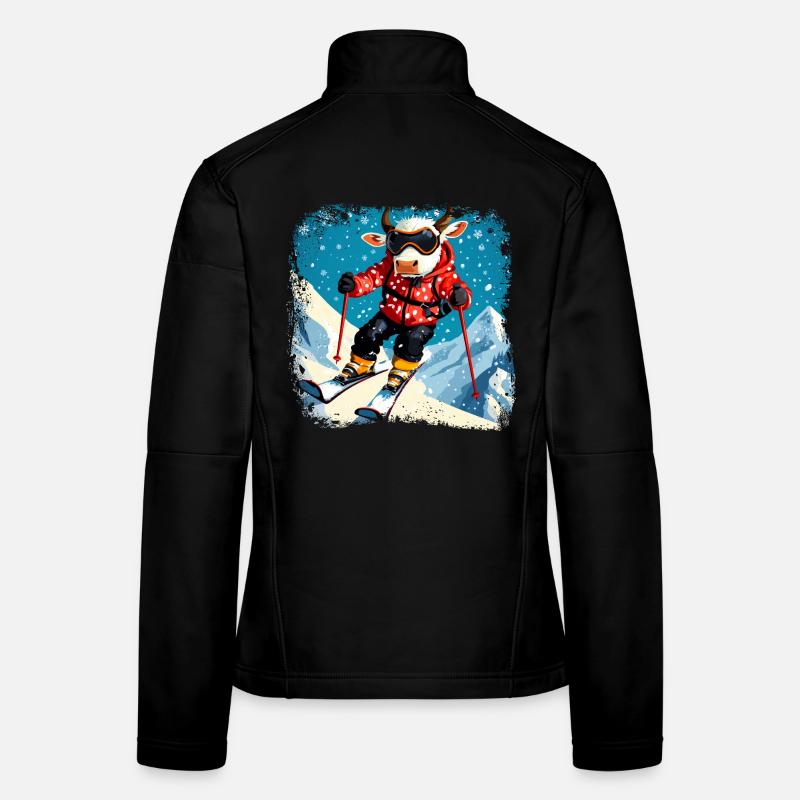 Ski Kühe Frauen Softshelljacke