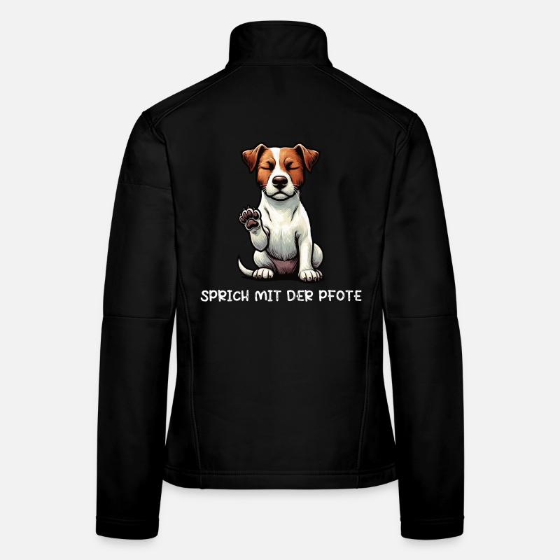 Talk to the paw Jack Russel terrier Jackie - Women's Softshell Jacket - black