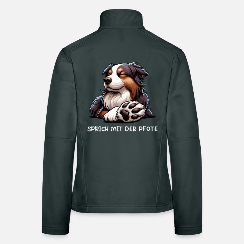 Talk to the paw Australian Shepherd Aussie Women's Softshell Jacket