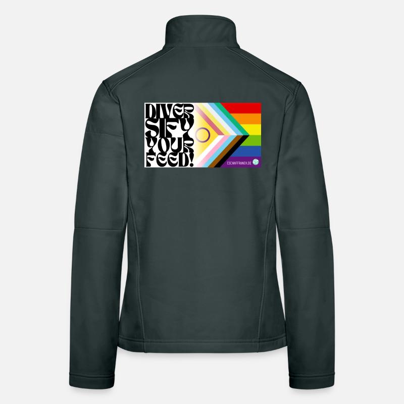 🌈♿ Fierté et handicap – y compris le drapeau Veste en tissu softshell Femme