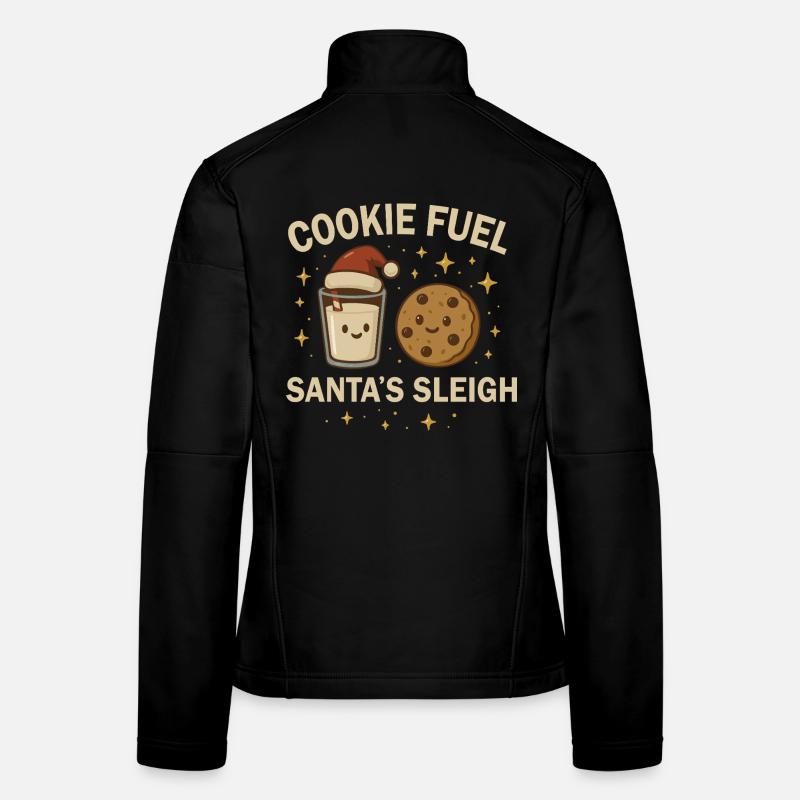 Weihnachten Baking Crew - Weihnachtskeks & Milch  - Frauen Softshelljacke - Schwarz