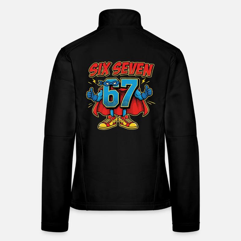 6-7 Meme 67 – Sechs Sieben Schulwitz Frauen Softshelljacke
