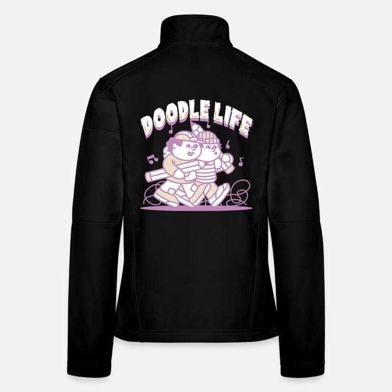 Doodle Life Doodle Drawing Women's Softshell Jacket