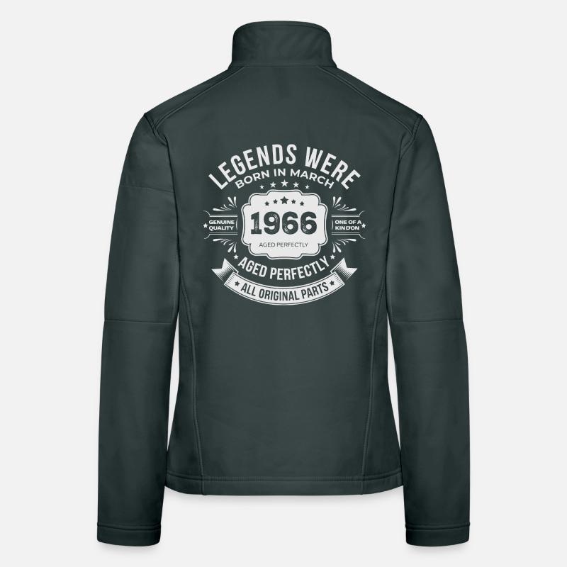 March 1966 Birthday 1966 Legends Mars Women's Softshell Jacket