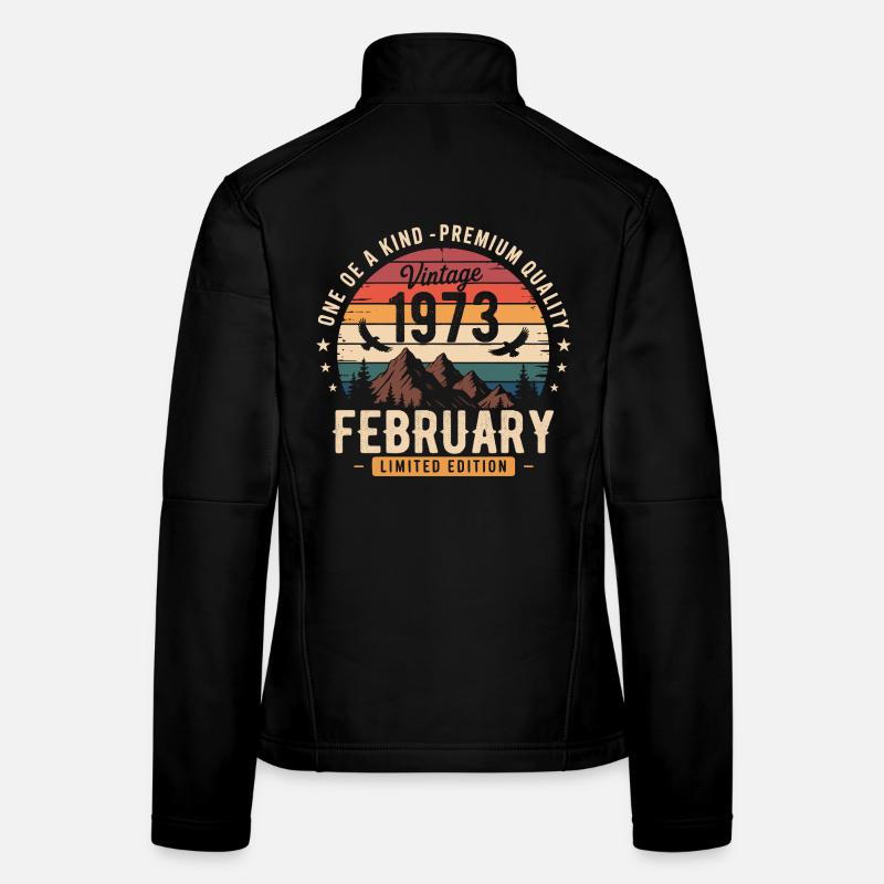 Februar 1973 Vintage-Jubiläum Februar 1973 Frauen Softshelljacke
