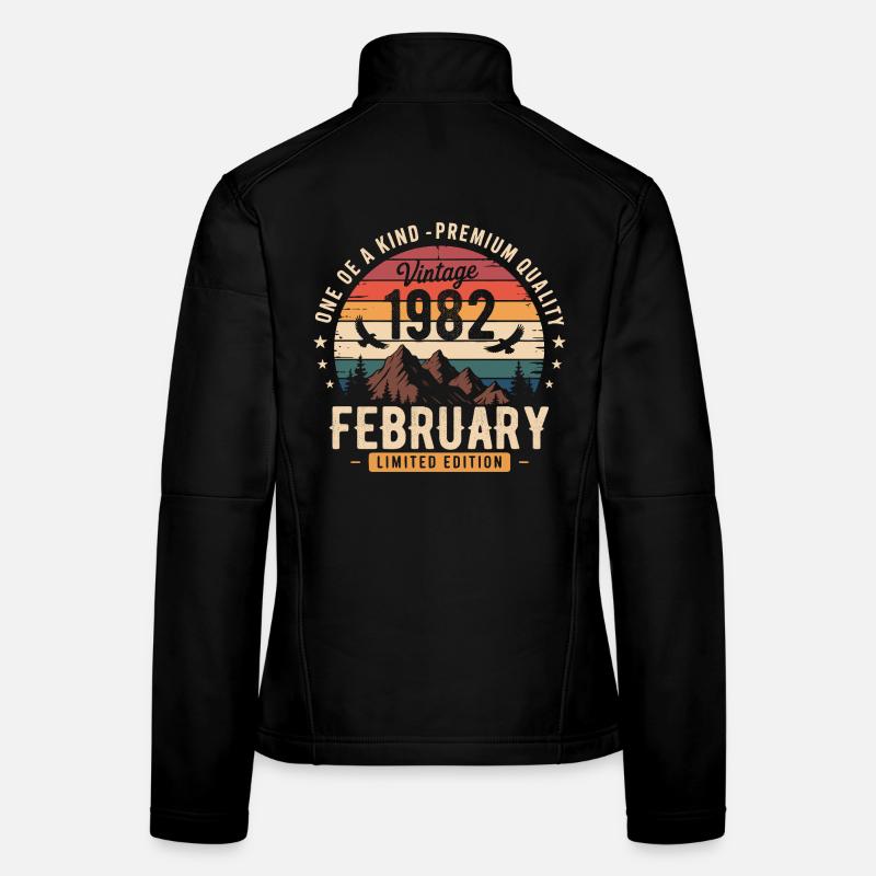 Februar 1982 Vintage-Geburtstag Februar 1982 Frauen Softshelljacke