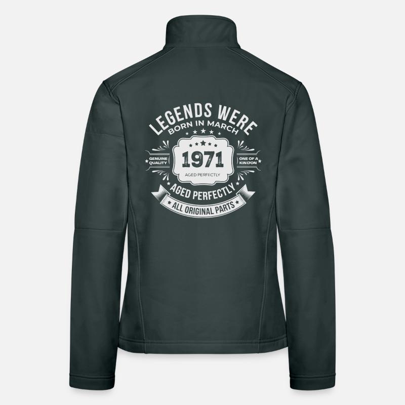 Mars 1971 anniversaire 1971 légendes Mars Veste en tissu softshell Femme