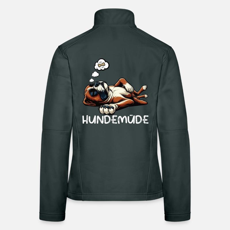Hundemüde Boxer Boxerhalter Boxerhund Boxerhunde Frauen Softshelljacke