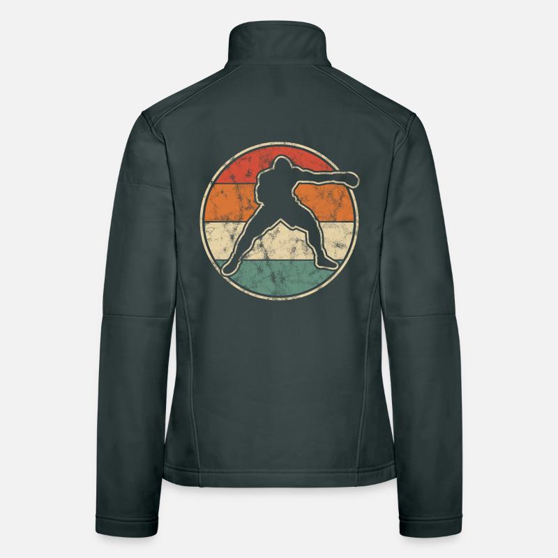 Style vintage graphique de boxe pour boxeurs et entraîneurs Veste en tissu softshell Femme
