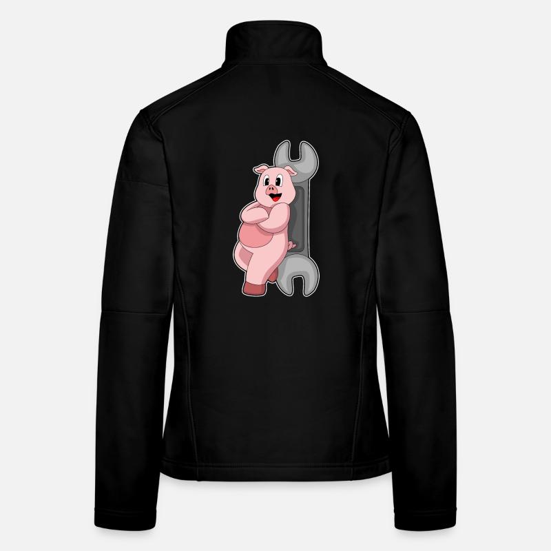 Clé d’artisan porcin Veste en tissu softshell Femme