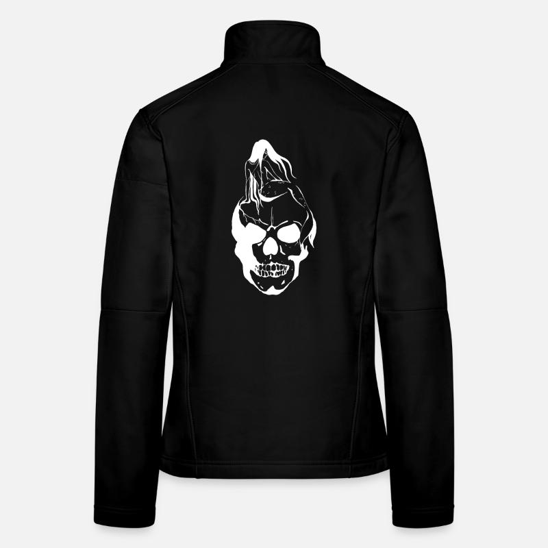 Mermaid on Skull - Women's Softshell Jacket - black