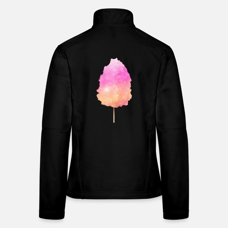 fluffy cotton candy with a colorful gradient Women's Softshell Jacket