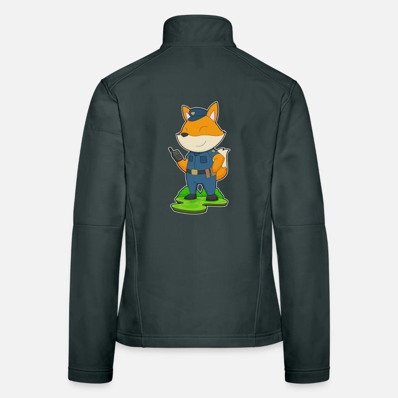 Fuchs Polizist Mikrofon Polizei Frauen Softshelljacke