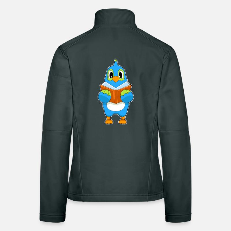 Papagei Nerd Buch  Frauen Softshelljacke