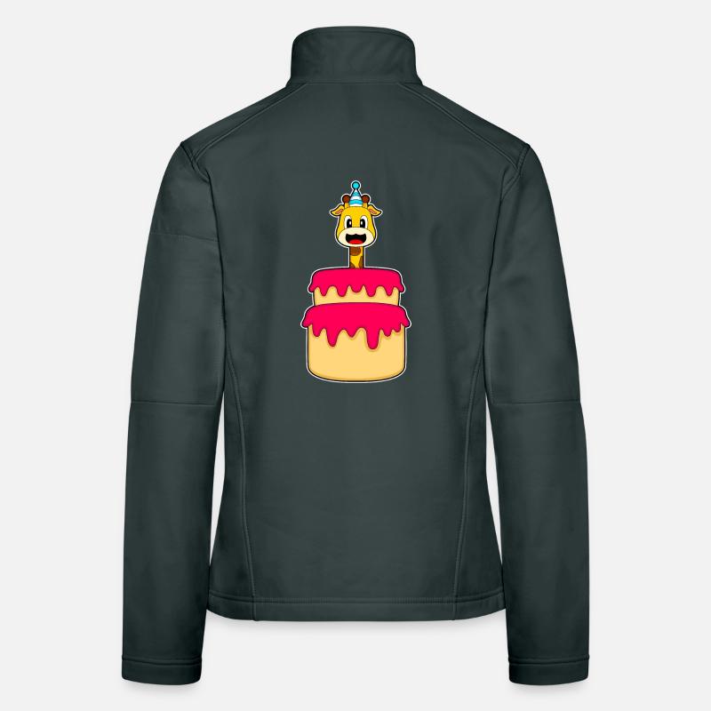 Giraffe Geburtstag Torte Frauen Softshelljacke