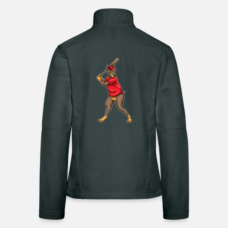 Bâton de baseball Doberman Veste en tissu softshell Femme