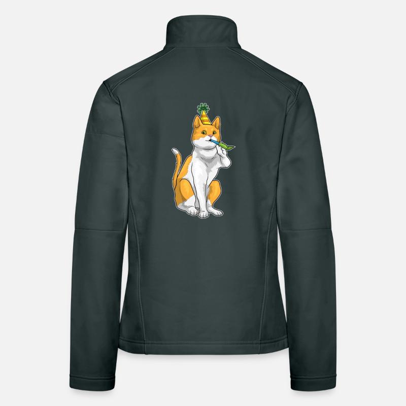 Corne d’anniversaire de chat Veste en tissu softshell Femme