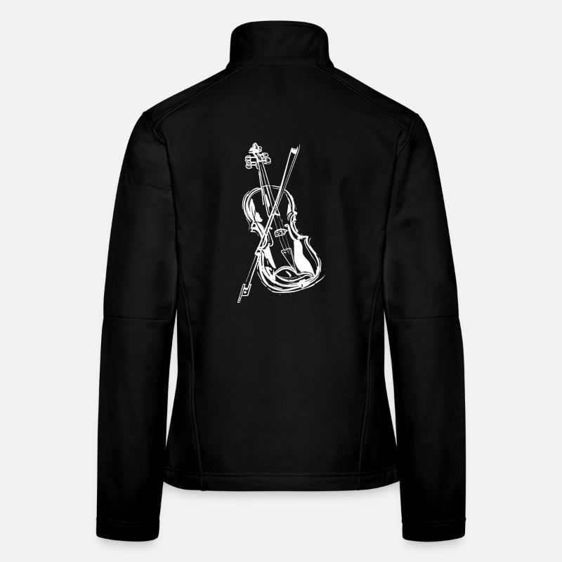 Geige Zeichnung Frauen Softshelljacke