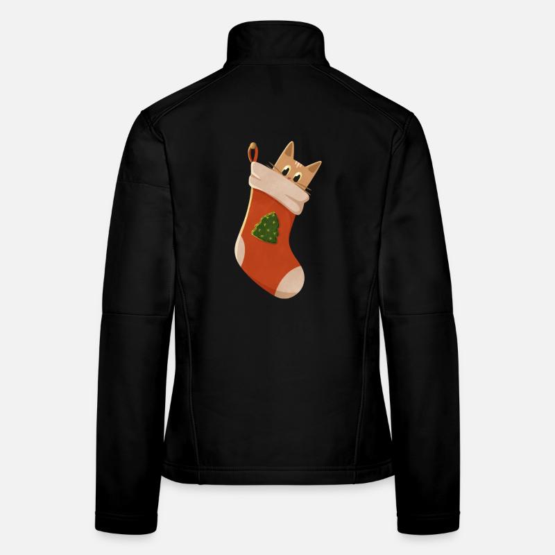Süßes Kätzchen in Stiefel - Frauen Softshelljacke - Schwarz