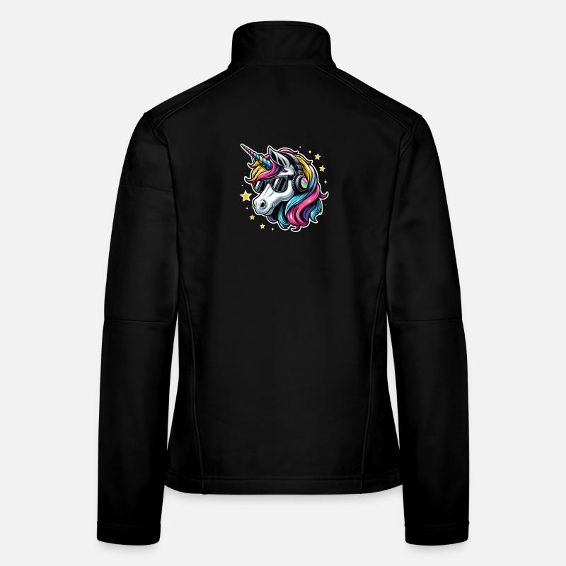Einhorn Kopfhörer Sonnenbrille cool Frauen Softshelljacke