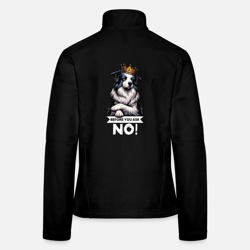Before You Ask Border Collie Hütehund Collie  - Frauen Softshelljacke - Schwarz