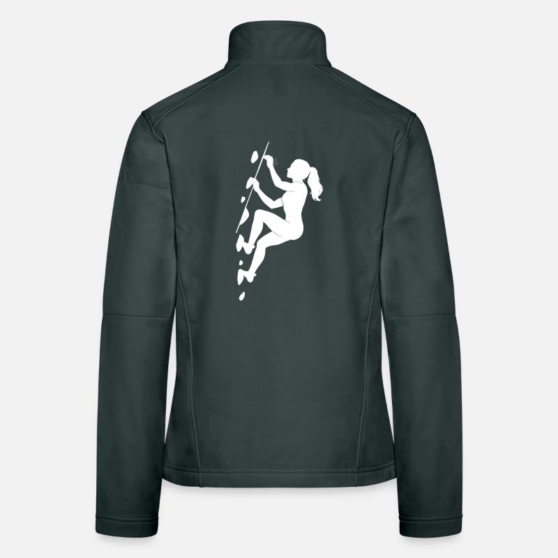 Boulder Silhouette – Ästhetik & Chalk Fokus Frauen Softshelljacke