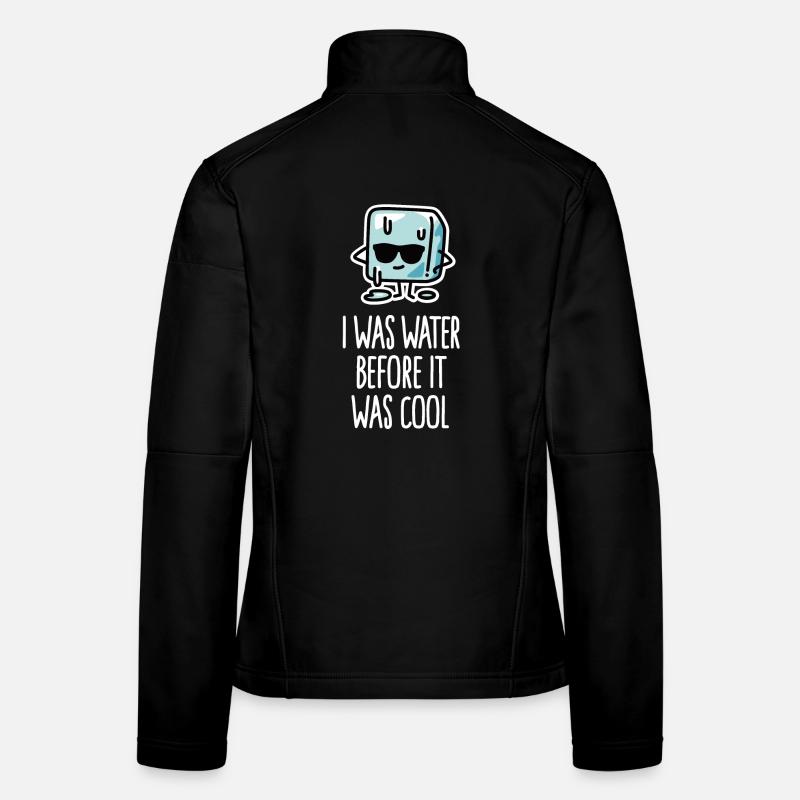 Cool Eiswürfel Cartoon mit Sonnenbrille Hitzewelle Frauen Softshelljacke