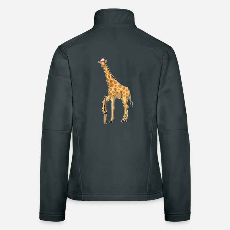 Batte de baseball girafe Veste en tissu softshell Femme