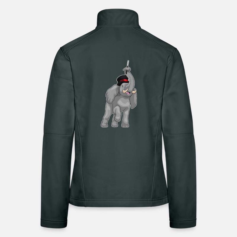 Elephant Wizard Wand Women's Softshell Jacket