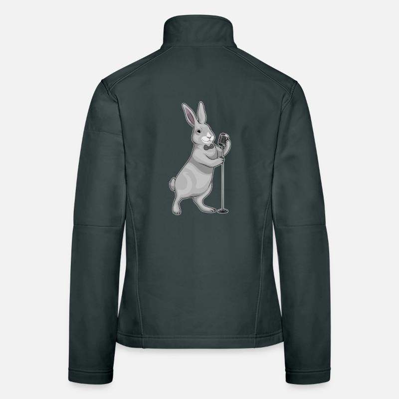 Chant Microphone Bunny Singer Veste en tissu softshell Femme
