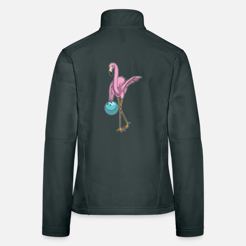 Flamingo Bowling Boule de bowling Veste en tissu softshell Femme