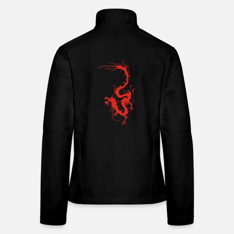 Red Smoke Dragon Women's Softshell Jacket