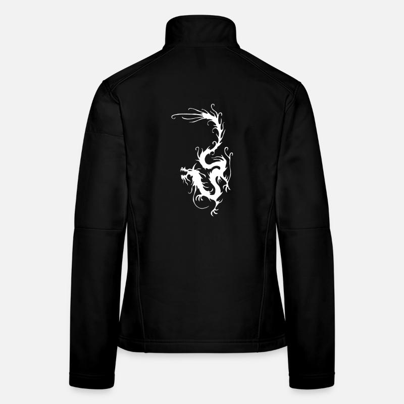 White Smoke Dragon Women's Softshell Jacket