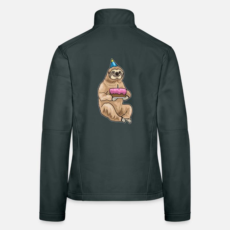 Sloth Birthday Cake Women's Softshell Jacket