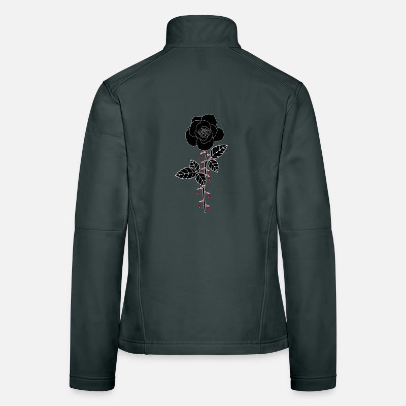 Blutige Rose Frauen Softshelljacke