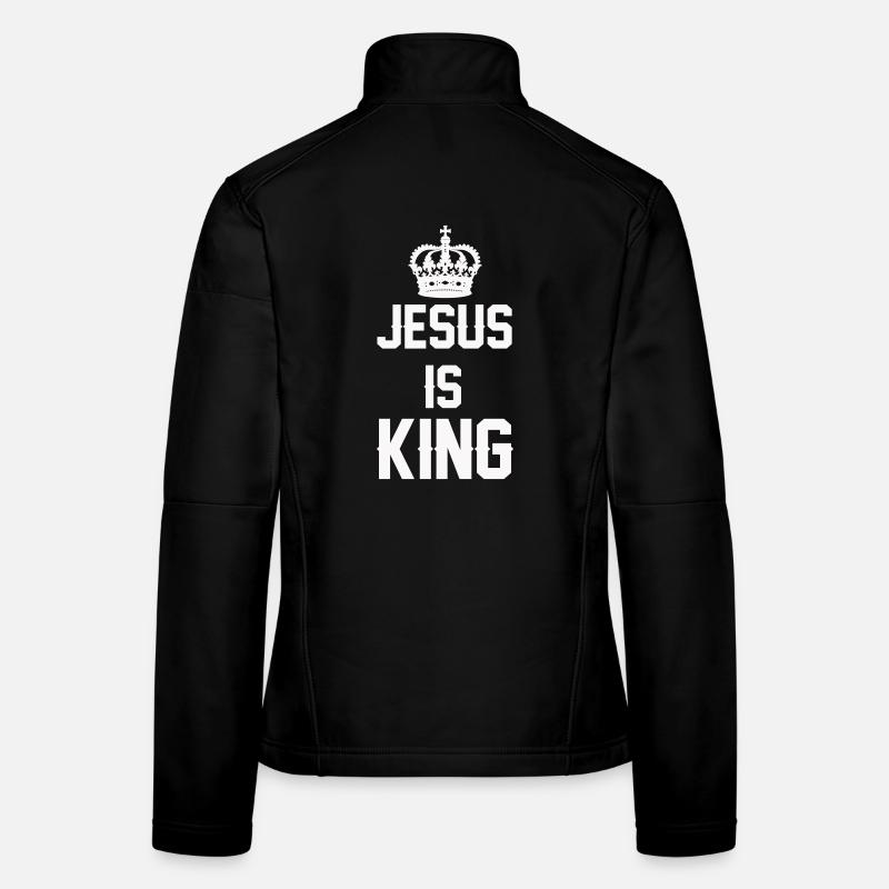 Jesus ist König Krone Grafik Frauen Softshelljacke