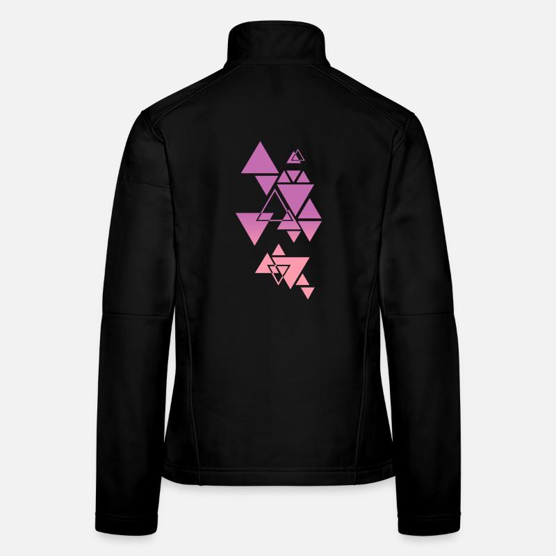 Motif Triangle Dégradé Rose Veste en tissu softshell Femme