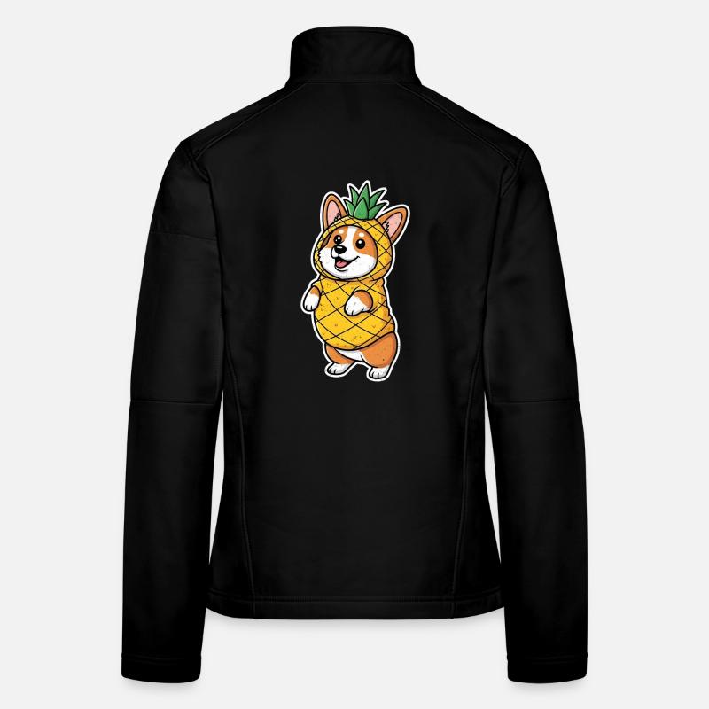 Corgi Pineapple Costume Women's Softshell Jacket