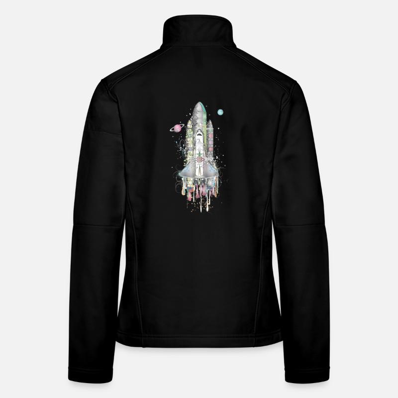 Navette spatiale imaginative - Design artistique Veste en tissu softshell Femme